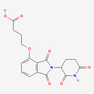 Структурная формула Thalidomide-O-C3-acid, CAS 2169266-64-0, формула C17H16N2O7