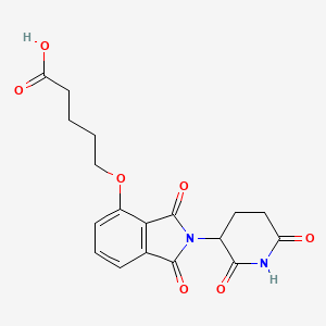 Структурная формула Thalidomide-O-C4-COOH, CAS 2169266-67-3, формула C18H18N2O7