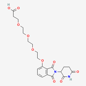 Структурная формула Thalidomide-O-PEG3-COOH, CAS 2324154-35-8, формула C22H26N2O10