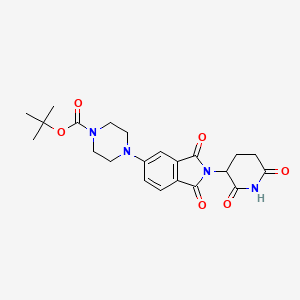 Структурная формула Thalidomide-piperazine-Boc, CAS 2222114-64-7, формула C22H26N4O6
