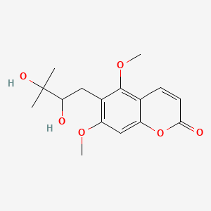 Структурная формула toddalolactone, CAS 483-90-9, формула C16H20O6