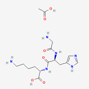 Структурная формула Tripeptide-1, CAS 72957-37-0, формула C16H28N6O6