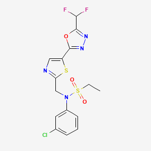 Структурная формула TYA-018, CAS 2653254-31-8, формула C15H13ClF2N4O3S2