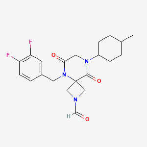 Структурная формула Ulacamten, CAS 2830607-59-3, формула C21H25F2N3O3