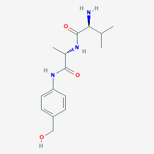 Структурная формула Val-Ala-PAB, CAS 1343476-44-7, формула C15H23N3O3