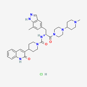 Структурная формула Vazegepant hydrochloride, CAS 1414976-20-7, формула C36H47ClN8O3