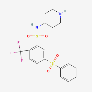 Структурная формула Way-316606 Hydrochloride, CAS 1781835-02-6, формула C18H19F3N2O4S2