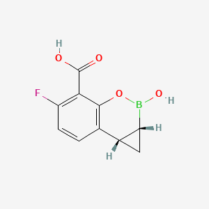 Структурная формула Xeruborbactam, CAS 2170834-63-4, формула C10H8BFO4