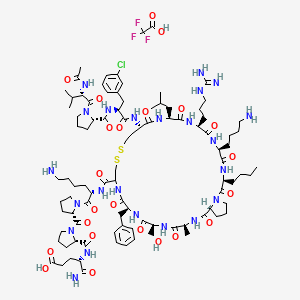 Структурная формула YAP-TEAD Inhibitor 1 (Peptide 17), CAS 1659305-79-9, формула C95H145ClF3N23O23S2