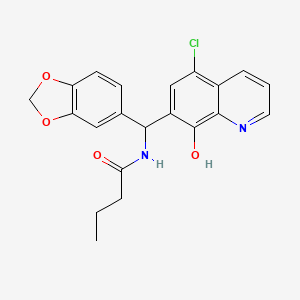 Структурная формула YUM70, CAS 423145-35-1, формула C21H19ClN2O4