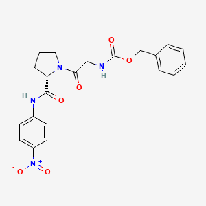 Структурная формула Z-Gly-Pro-pNA（prolyl endopeptidase substrate), CAS 65022-15-3, формула C21H22N4O6