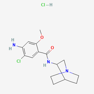 Структурная формула Zacopride hydrochloride, CAS 101303-98-4, формула C15H20ClN3O2.ClH