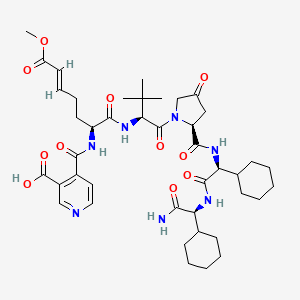 Структурная формула ZED3197, CAS 2379345-24-9, формула C42H59N7O11