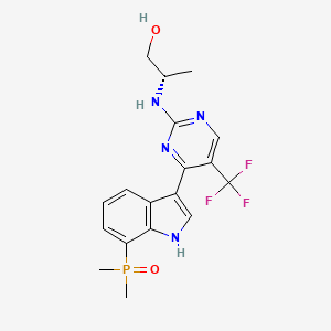 Структурная формула Zeltociclib, CAS 2789697-52-3, формула C18H20F3N4O2P