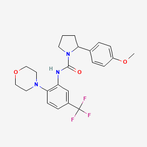 Структурная формула ZINC40099027, CAS 1211825-25-0, формула C23H26F3N3O3