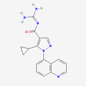Структурная формула Zoniporide, CAS 241800-98-6, формула C17H16N6O