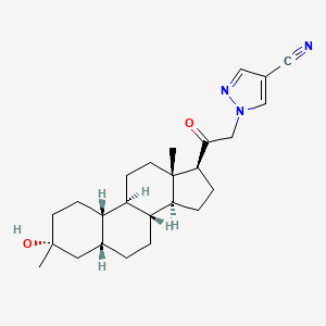 Структурная формула Zuranolone, CAS 1632051-40-1, формула C25H35N3O2