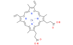 Структурная формула Zinc protoporphyrin, CAS 15442-64-5, формула C34H32N4O4-2.Zn+2