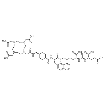 Структурная формула PSMA-617, CAS 1702967-37-0, формула C49H71N9O16