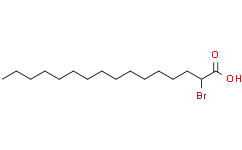 Структурная формула 2-bromo-Hexadecanoic acid, CAS 18263-25-7, формула C16H31BrO2