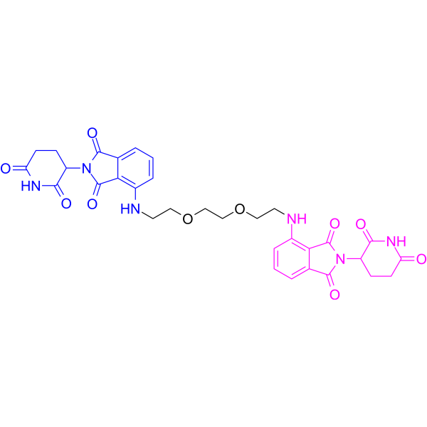 Структурная формула Деградатор цереблона 1 Homo-PROTAC, CAS 2244520-98-5, формула C32H32N6O10