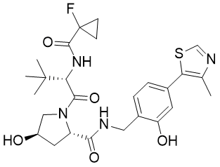Структурная формула Лигаза Е3 лиганд 19, CAS 2306193-99-5, формула C26H33FN4O5S