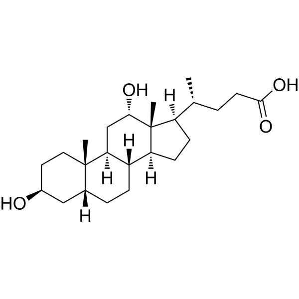 Структурная формула 3-Эпидеоксихолевая кислота, CAS 570-63-8, формула C24H40O4