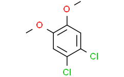 Структурная формула 4,5-Dichloroveratrole, CAS 2772-46-5, формула C8H8O2Cl2