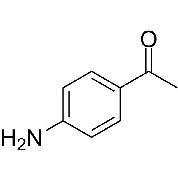 Структурная формула 1-(4-Аминофенил)этанон, CAS 99-92-3, формула C8H9NO