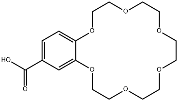 Структурная формула 4'-Carboxybenzo-18c6, CAS 60835-75-8, формула C17H24O8