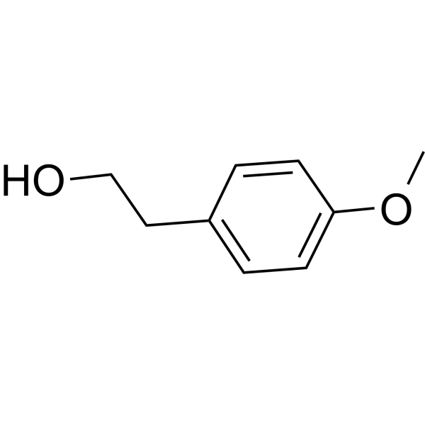 Структурная формула 4-Метоксифенетиловый спирт, ароматический спирт, CAS 702-23-8, формула C9H12O2
