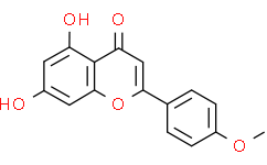 Структурная формула Acacetin, CAS 480-44-4, формула C16H12O5