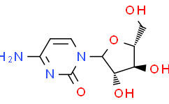 Структурная формула Arabinofuranosylcytosine, CAS 147-94-4, формула C9H13N3O5