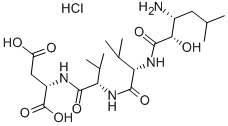 Структурная формула Амастатин HCl, CAS 100938-10-1, формула C21H39ClN4O8