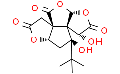 Структурная формула Bilobalide, CAS 33570-04-6, формула C15H18O8