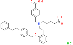 Структурная формула Cinaciguat (hydrochloride), CAS 646995-35-9, формула C36H40ClNO5