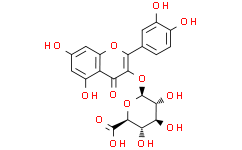Структурная формула Miquelianin (Quercetin 3-O-glucuronide), CAS 22688-79-5, формула C21H18O13