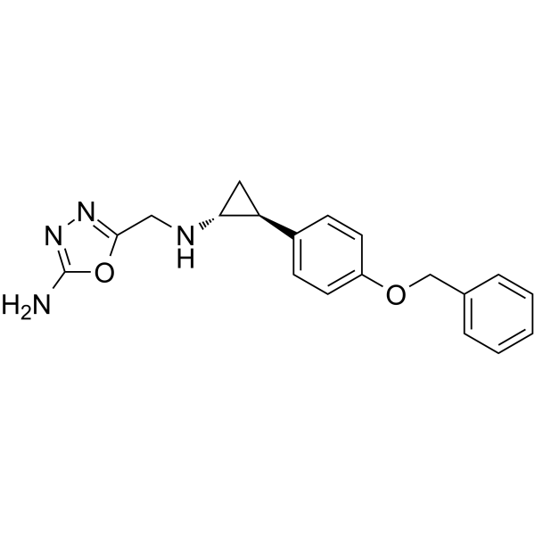 Структурная формула Вафидемстат (ORY-2001, CAS 1357362-02-7, формула C19H20N4O2