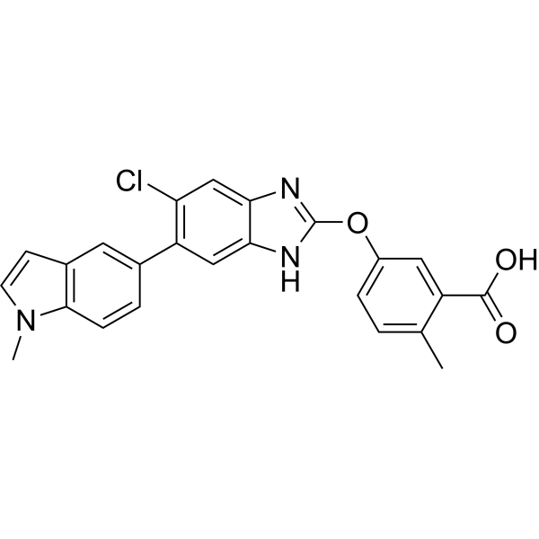 Структурная формула EX-229, CAS 1219739-36-2, формула C24H18ClN3O3
