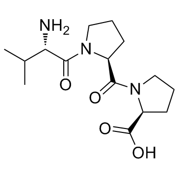 Структурная формула H-Val-Pro-Pro-OH, CAS 58872-39-2, формула C15H25N3O4