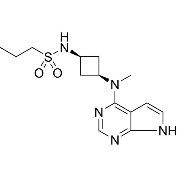 Структурная формула PF-04965842 (Abrocitinib), CAS 1622902-68-4, формула C14H21N5O2S
