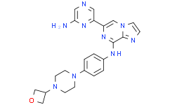 Структурная формула Lanraplenib (GS-9876), CAS 1800046-95-0, формула C23H25N9O