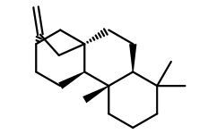 Структурная формула Ent-kaurene, CAS 562-28-7, формула C20H32