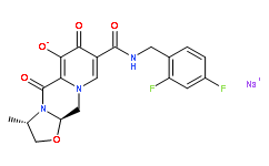 Структурная формула Cabotegravir Sodium, CAS 1051375-13-3, формула C19H16N3O5F2-.Na+
