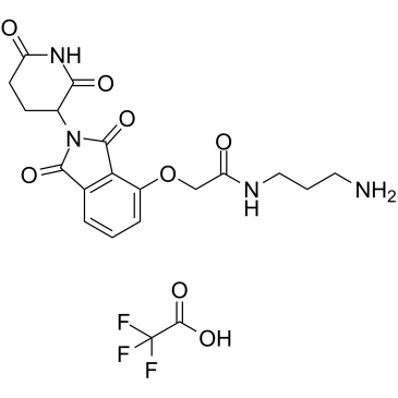 Структурная формула Талидомид-O-амидо-C3-NH2 TFA, CAS 2022182-58-5, формула C20H21F3N4O3