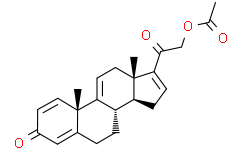 Структурная формула 21-Acetoxypregna-1,4,9(11),16-tetraene-3,20-dione, CAS 37413-91-5, формула C23H26O4