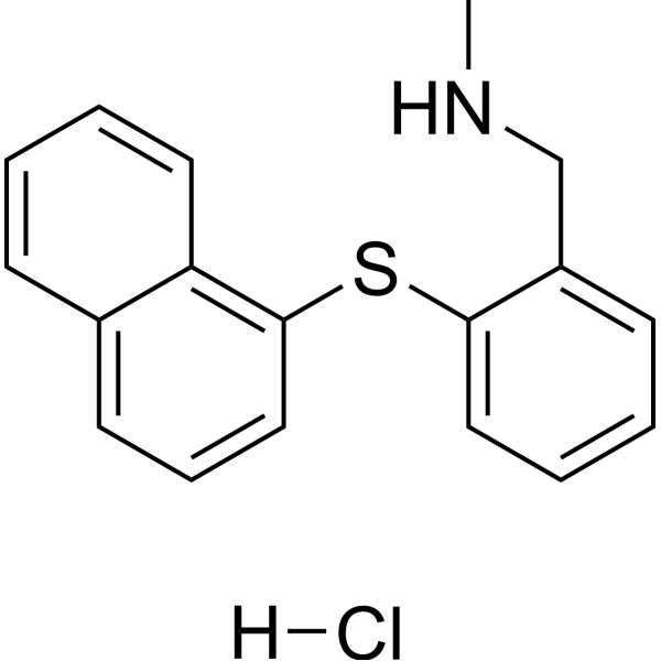 Структурная формула Гидрохлорид IFN-альфа-IFNAR-IN-1, CAS 2070014-98-9, формула C18H18ClNS