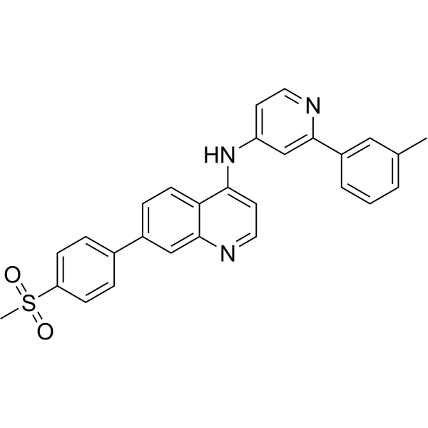 Структурная формула TGFβRI-IN-3, CAS 2763602-67-9, формула C28H23N3O2S