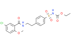 Структурная формула Ethyl 4-[2-(5-Chloro-2-methoxybenzamido)ethyl]benzene Sulfonamide Carbamate, CAS 14511-59-2, формула C19H24ClN3O6S