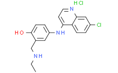 Структурная формула N-desethyl Amodiaquine HCl, CAS 79049-30-2, формула C18H20Cl3N3O